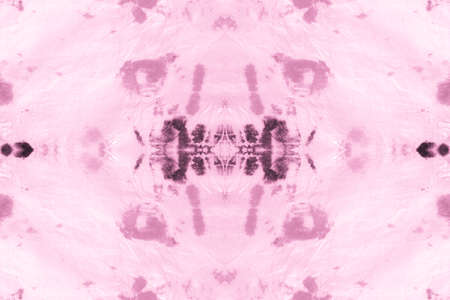Pink Seamless Tie Dye Print Shibori. Watercolor Motif Pattern. Ink Hand Drawing. Grunge Wrinkled Paper. Dyed Dirty Art Print. Fabric Design. Ethnic Pattern. Handmade Wallpaper.の写真素材