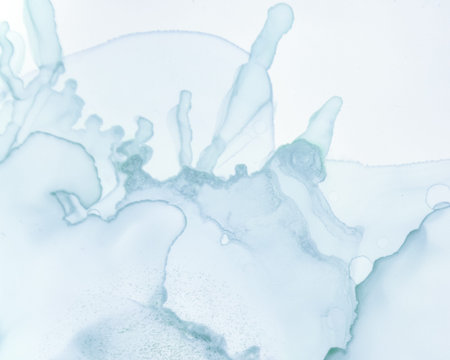 Ethereal Water Texture. Liquid Ink Wave Wallpaper. Purple Abstract Drop Canvas. Watercolor Flow...