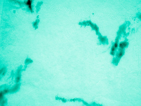 Blue Tie and Dye. Stains Watercolour. Hand Drawn Surface. Monochrome Vintage Wrinkled Paper. White...