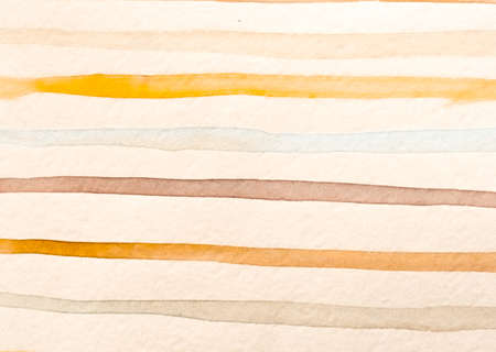 Orange Lines Pattern. Geometric Stripes Illustration. Graphic Fabric Texture. Watercolor Lines Pattern. White Vintage Vertical Design. Hand Drawn Stroke Illustration. Horizontal Lines Pattern.の写真素材