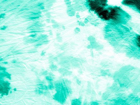 Marine Tie and Dye. Watercolor Blots. Hand Drawn Surface. Marine Crumpled Grunge Paper. Blue Shibori...