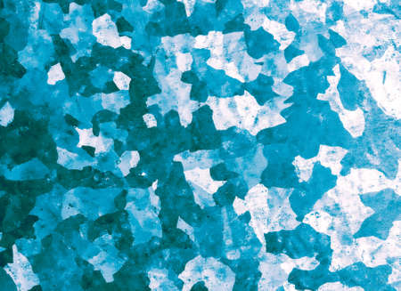 Watercolor Marine Camo. Navy Military Textile. Camouflage Uniform. Grunge Hunter Print. Marine Camo. Geometric Urban Illustration. Graphic War Shirt. Camouflage Pattern. Blue Marine Camo.の写真素材