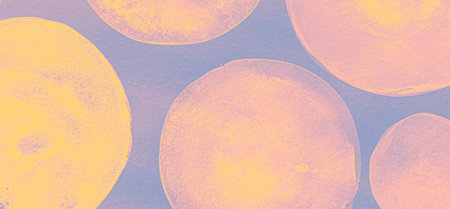 Retro Circular Confetti. Violet Decorative Radial Wallpaper. Children Scribble Template. Ink Drawn...