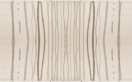Brown Grunge Texture. Worn Watercolor Stripes Wallpaper. Vintage Strokes Print. Seamless Ancient...