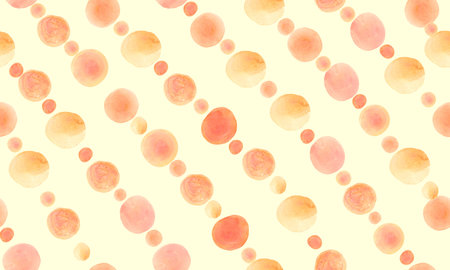 Orange Wrapping Paper Design. Red Graphic Polka Dots Wallpaper. Seamless Hand Drawn Spots. Abstract...