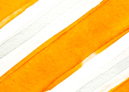 Orange Lines Pattern. Handmade Stroke Wallpaper. Ink Color Fabric Background. Watercolor Lines Pattern. Red Graphic Ethnic Print. Watercolour Stripes Ink Drawing. Horizontal Lines Pattern.の写真素材