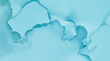 Watercolour Wave Wallpaper. Alcohol Inks Pattern. Pastel Flow Design. Blue Sea Fashion Abstraction. Teal Pastel Fluid Liquid. Blue Cloud Fashion Abstraction. Watercolor Color Wallpaper.の写真素材