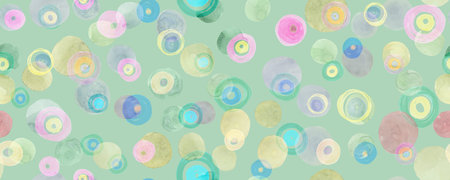 Seamless Circles Pattern. Watercolour Baby Wallpaper. Abstract Color Texture. Fashion Fabric Print....