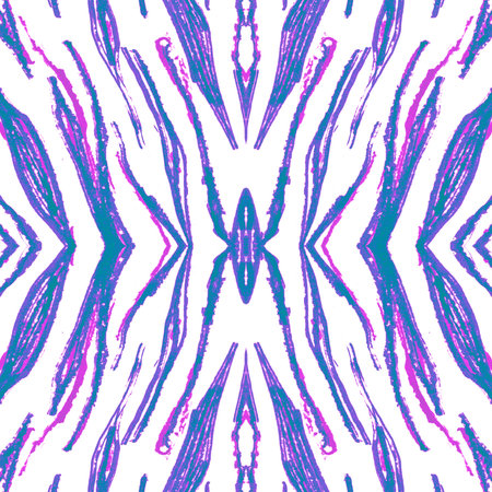 Seamless Zebra Skin. Fashion Zoo Texture. Pink Watercolour Lines. Seamless Safari Ornament. Zebra Fur. Fashion Tiger Texture. Watercolour Design. Seamless Purple Wildlife Wallpaper.の写真素材