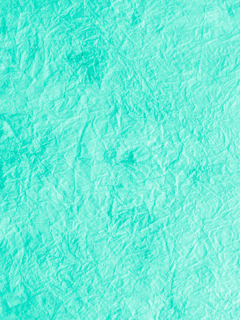 Aquamarine Texture Shibori.  Stains. Artistic Paint Surface. Neo Mint Vintage Wrinkled Paper....
