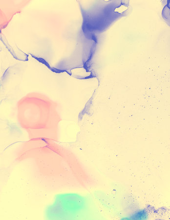 Wedding Invite Design. Yellow Pastel Flow Splash.の写真素材