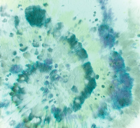 Tie Dye Spiral. Blue Batik Shirt. Tie-Dye Swirlの写真素材