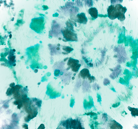 Tie Dye Spiral. Blue Artistic Shirt. Tye Dyeの写真素材