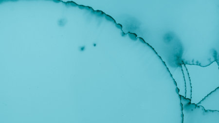 Teal Pastel Fluid Water. Blue Cloud Modern