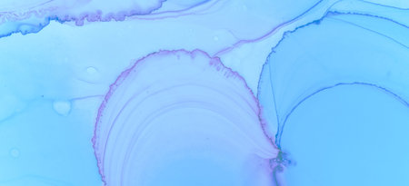 Abstract Ink Stains Texture. Blue Pastel Fluid