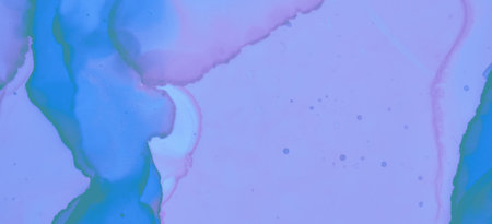 Modern Ink Stains Texture. Blue Pastel Flow Water. Pastel Flow Liquid. Pink Watercolor Paint...