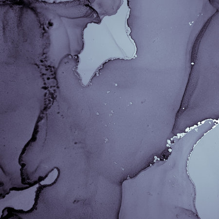 Purple Liquid Paint. Smoke Grey Alcohol Oil Wallpaper. Marble Abstract Print. Gradient Liquid Paint Waves. Sophisticated Flow Splash. Metallic Acrylic Ink Effect. Fluid Liquid Paint.の写真素材