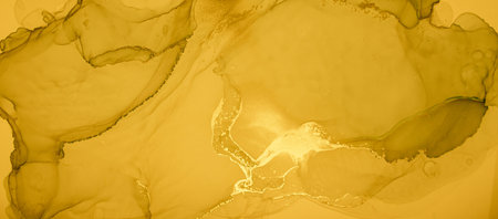 Gold Fluid Art. Liquid Abstract Wallpaper. Acrylic Oil Design. Marble Effect. Fluid Art. Gradient...