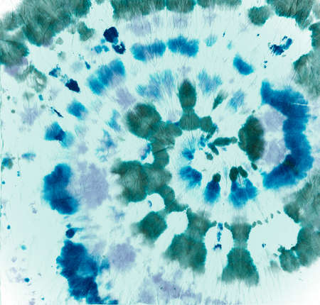 Tie Dye Spiral. Green Color Fabric. Tye Dye Art Texture. Hippie Watercolor Kaleidoscope. Batik Love Effect. Swirl Old Design. Abstract Circle Psychedelic Paint. Blue Tie Dye Spiral.の写真素材
