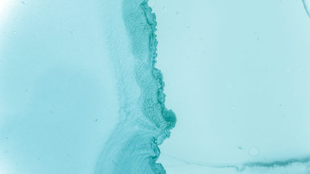 Watercolour Wave Wallpaper. Alcohol Inks Pattern. Pastel Flow Design. Blue Sea Modern Abstraction....