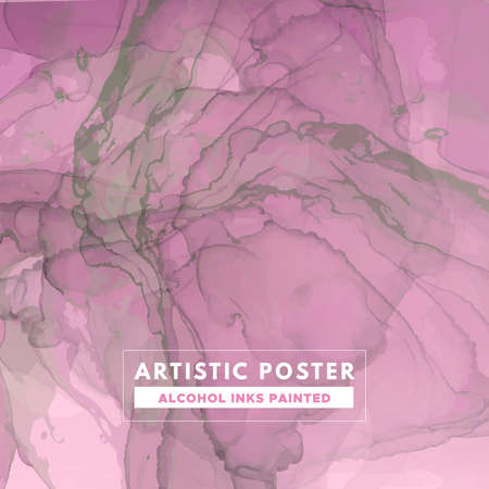 Pink Elegant Background. Liquid Marble Paper. Abstract Modern Stain. Ink Design. Chic Elegant Background. Watercolor Trendy Pattern. Art Card. Pastel Banner. Rose Elegant Background.のイラスト素材