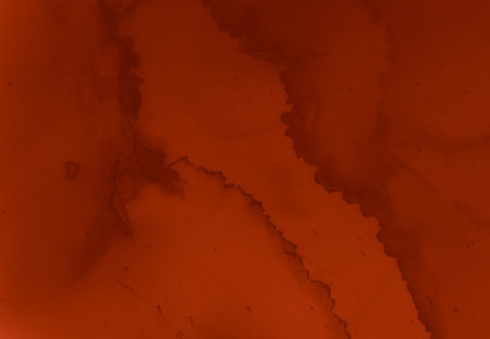 Blood Spatter Red. Watercolor Valentine Background. Bloody Horror Banner. Stain of Maroon Paint....