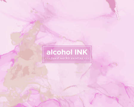 Chic Elegant Background. Liquid Marble Paper. Vintage Pastel Card. Fluid Texture. Pink Elegant Background. Watercolour Grunge Invitation. Art Paint. Luxury Banner. Rose Elegant Background.のイラスト素材