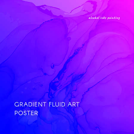 Abstract Fluid. Art Purple Vector Motion. Digital Flow Poster. Alcohol Inks Paint Background. Minimal Abstract Fluid. Dynamic Liquid Template. Modern Gradient Marble. Graphic Abstract Fluid.のイラスト素材