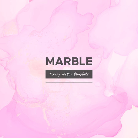 Pink Elegant Background. Liquid Marble Water. Abstract Modern Splash. Art Wallpaper. Chic Elegant Background. Watercolor Grunge Illustration. Ink Stain. Vector Print. Rose Elegant Background.のイラスト素材