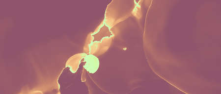 Ink Gold Surface. Brown Volcanic Paint. Red Art Volcano Abstraction. Orange Artistic Mineral. Gold Background. Art Magma Abstraction. Orange Luxury Paint. Ink Golden Surface.の写真素材