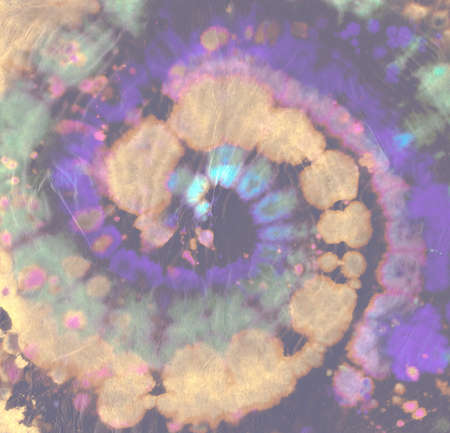 Tie Dye Circle. Colorful Batik Shirt. Grunge Watercolor Painting. Tye Die Swirl Kaleidoscope. Unicorn Abstract Patterns. Hippie Circular Style. Cool Artistic Pattern. Rainbow Tie Dye Circle.の写真素材