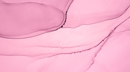 Elegant Luxury Marble. Acrylic Mix. Ink Wave Paint. Abstract Drops. Gold Art Pattern. Alcohol Pink Marble. Rose Wallpaper. Oil Gradient Effect. Contemporary Liquid Marble.の写真素材