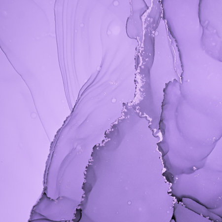 Purple Liquid Paint. Luxury Gray Acrylic Ink Mix. Marble Abstract Effect. Creative Liquid Paint...