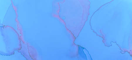 Blue Watercolor Wave Wallpaper. Abstract Ink Stains Texture. Blue Pastel Flow Water. Contemporary Paint Wallpaper. Pastel Flow Design. Creative Ink Stains Texture. Pink Pastel Fluid Splash.の写真素材