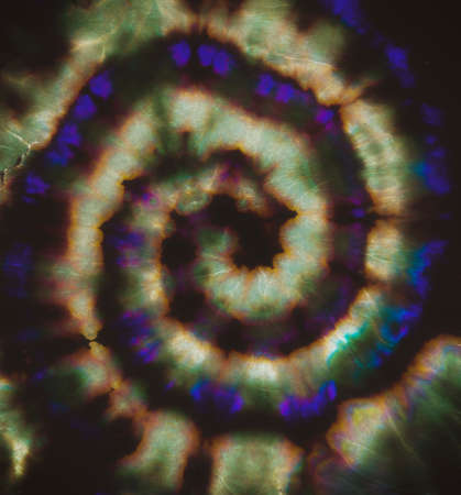 Spiral Grunge Effect. Artistic Design. Psychedelic Tie Dye. Abstract Swirl Texture. Magic Batik Print. Tie Die Art Kaleidoscope. Watercolor Cool Patterns. Colorful Psychedelic Tie Dye.の写真素材