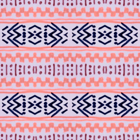 Navajo seamless pattern. Hand drawn ethnic background.の写真素材
