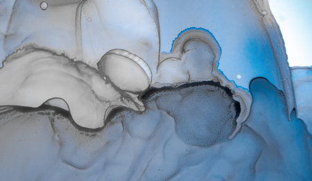 Luxury Ocean Abstract. on Paper. Alcohol Ink