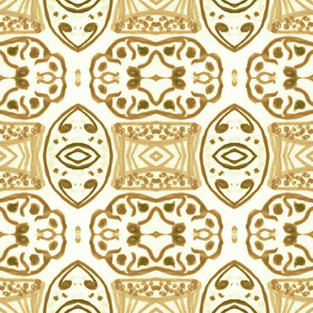 Watercolor italian pattern. Seamless portugal design. Retro spanish background.の写真素材