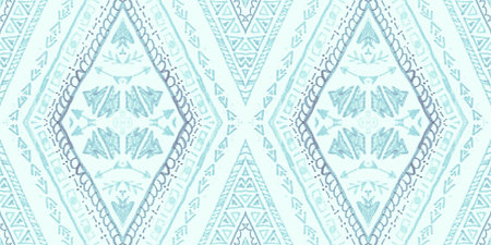 Seamless peruvian pattern. Hand drawn aztec illustration.