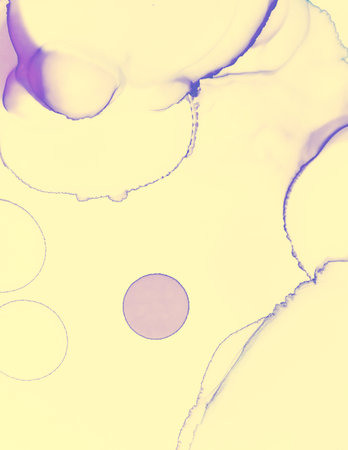 Wedding Invite Design. Yellow Pastel Flow Liquid.の写真素材