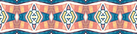Seamless peruvian pattern. Hand drawn aztec illustration.の写真素材