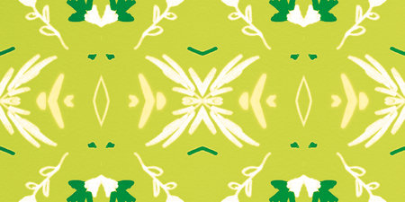 Hand drawn floral ethnic pattern. Seamless abstract batik print.の写真素材