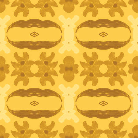 Hand drawn floral ethnic pattern. Seamless abstract batik print.の写真素材