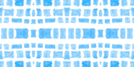 Watercolor mosaic. Abstract geometric ethnic ornament.の写真素材