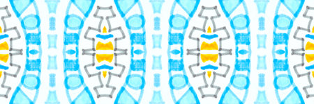 Watercolor mosaic. Abstract geometric ethnic ornament.