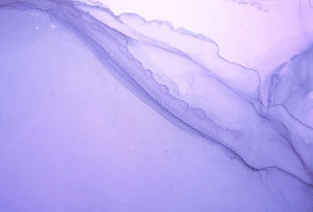 Purple Liquid Paint Waves. Luxury Metallicの写真素材