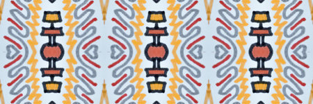 Geometric ethnic print. Grunge navajo ornament.の写真素材