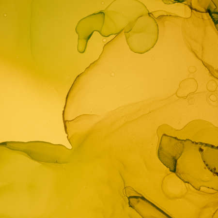 Gold Fluid Art. Marble Abstract Wallpaper.の写真素材