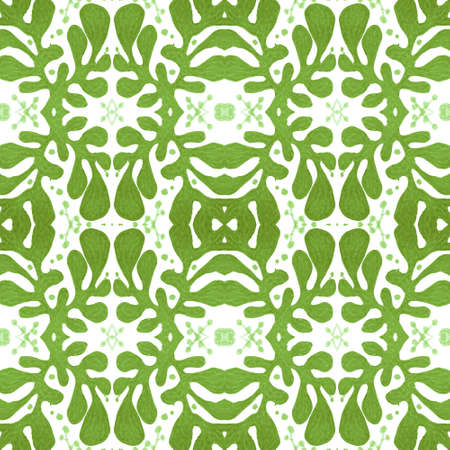 Watercolor italian pattern. Seamless portugal design. Retro spanish background.の写真素材