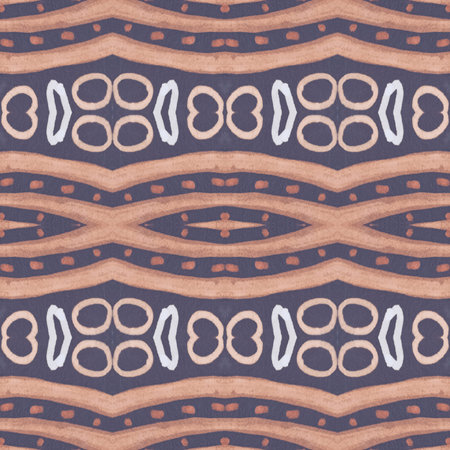 Seamless watercolor mosaic print. Geometric ethnic pattern.
